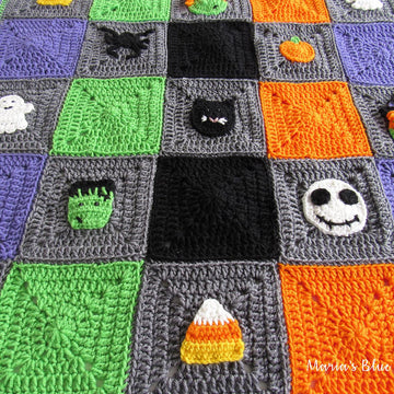 Halloween Granny Square Blanket