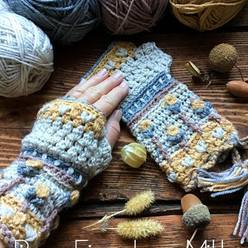 Rosy Fingerless Mitts