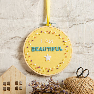 Wool Couture I Am Beautiful Printed Embroidery Kit