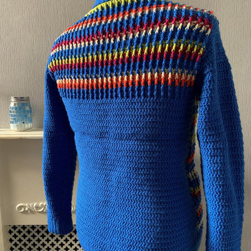 Rib Stripe Turtle Neck Sweater