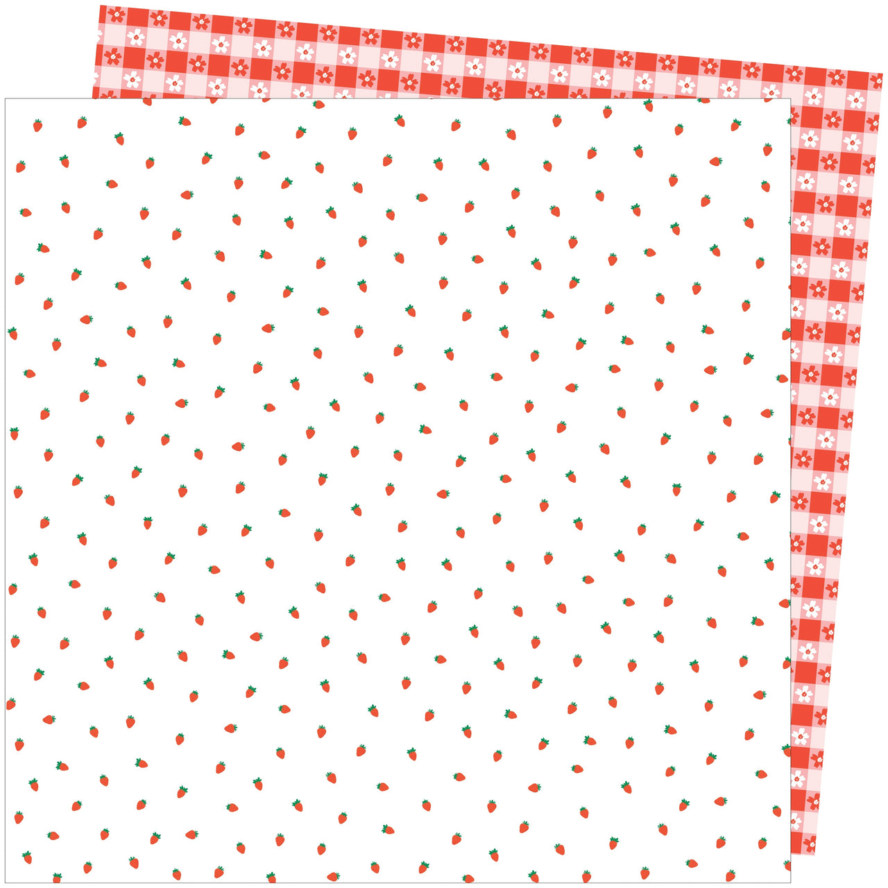 American Crafts Amy Tan Picnic In The Park Double-Sided Cardstock 12"X12" 25/Pkg - Berry Sweet