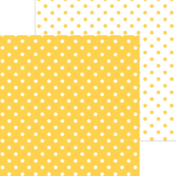 Doodlebug Petite Swiss Dot Cardstock 12"X12" 25/Pkg - Bumblebee