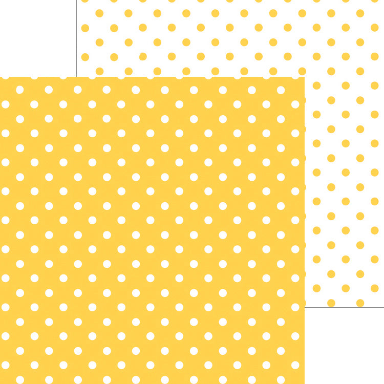 Doodlebug Petite Swiss Dot Cardstock 12"X12" 25/Pkg - Bumblebee