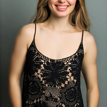 Lace Crochet Top – Boho Festival Tank Top