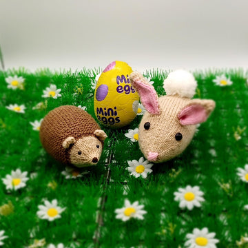 PDF KNITTING PATTERN Easter Egg Cover 98g Choc Egg DK Easter Egg Hunt EASY Puppet Toy Small Easter Egg