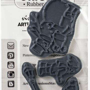 Art Impressions Watercolor Cling Rubber Stamps - WC Winter Kids