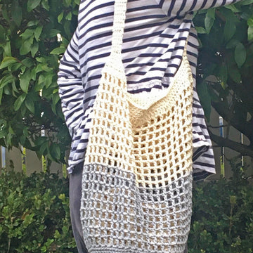 The Egg crochet market bag