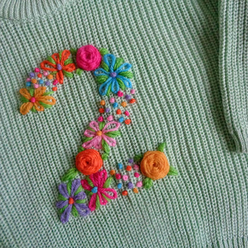 Floral Numbers Baby Cardigan