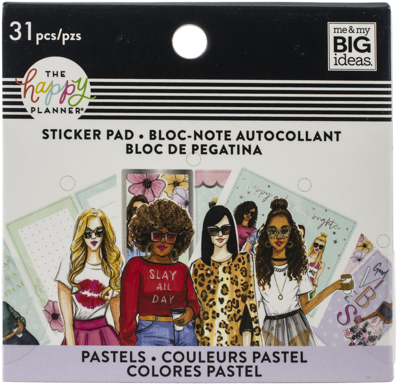 Happy Planner X Rongrong Tiny Sticker Pad 31/Pkg - Pastel