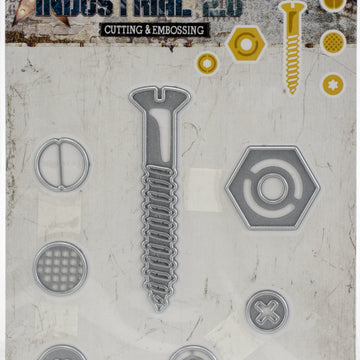 Studio Light Industrial 2.0 4.5"X8" Cutting & Embossing Die - Nuts & Bolt