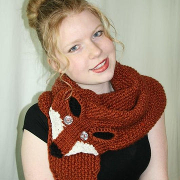 Fox in Love Scarf Cowl