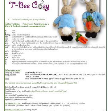 Peter Bunny Rabbit Tea Cosy