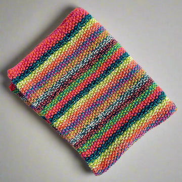 The 'Kaleidoscope' Hand Knit Baby Blanket