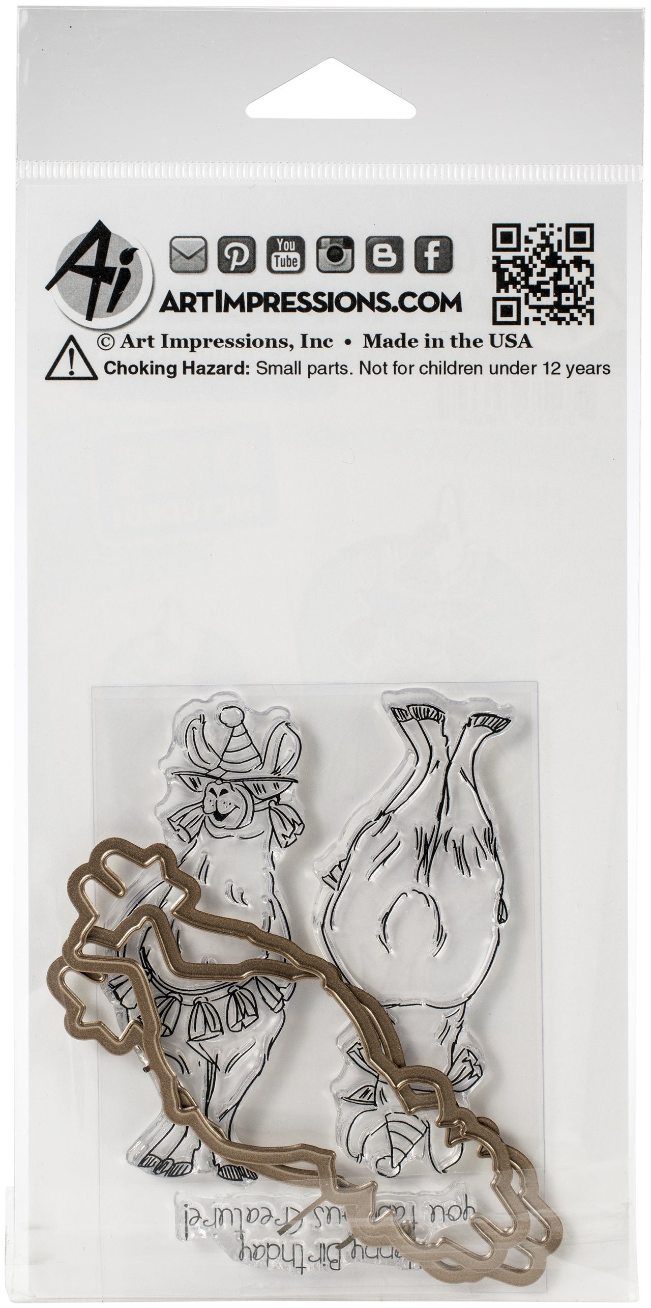 Art Impressions Twisters Stamp & Die Set - Llama Twist
