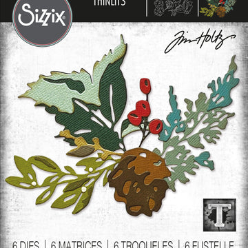 Sizzix Thinlits Die Set 6PK - Holiday Brushstroke #2