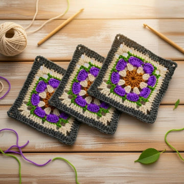Crochet Square Motif Pattern + Video Tutorial | Easy Crochet Block Design