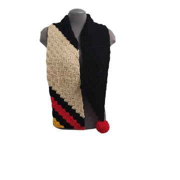 Red Black Beige Scarf C2C
