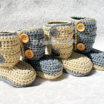 Buttoned Baby Booties -  Matthew