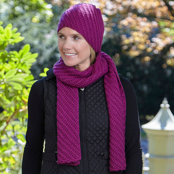 WEBS DIR10 Superwash Scarf and Hat by Doris Chan - Crochet Pattern for Kids and Adults in Valley Yarns Valley Superwash