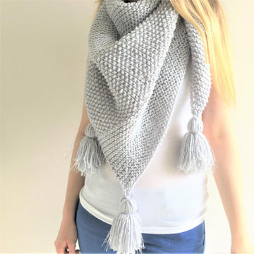 “Sea Silver” Scarf Shawl - toddler to adult