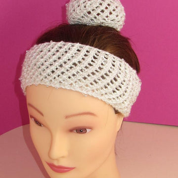 Ballerina Beaded Easy Lace Headband and Bun Cover