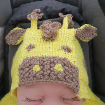 Giles Giraffe Hooded Baby Car Seat Blanket