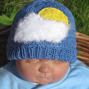 Baby Little White Fluffy Cloud Beanie Hat