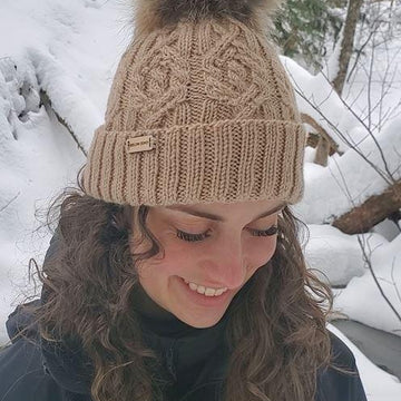 Braided Cable Beanie - Blizzard