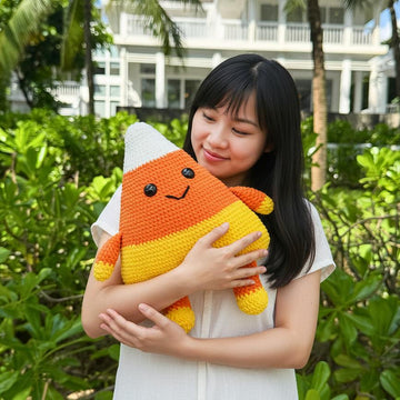 Candy Corn Pillow Crochet