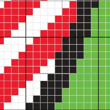 Heart Patchwork SC Graphgan (115 x 105)