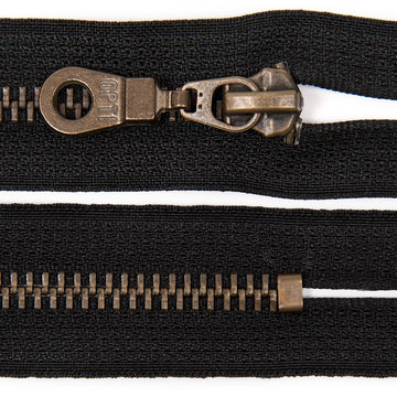 Zip with Mosel Antique Gold 15cm