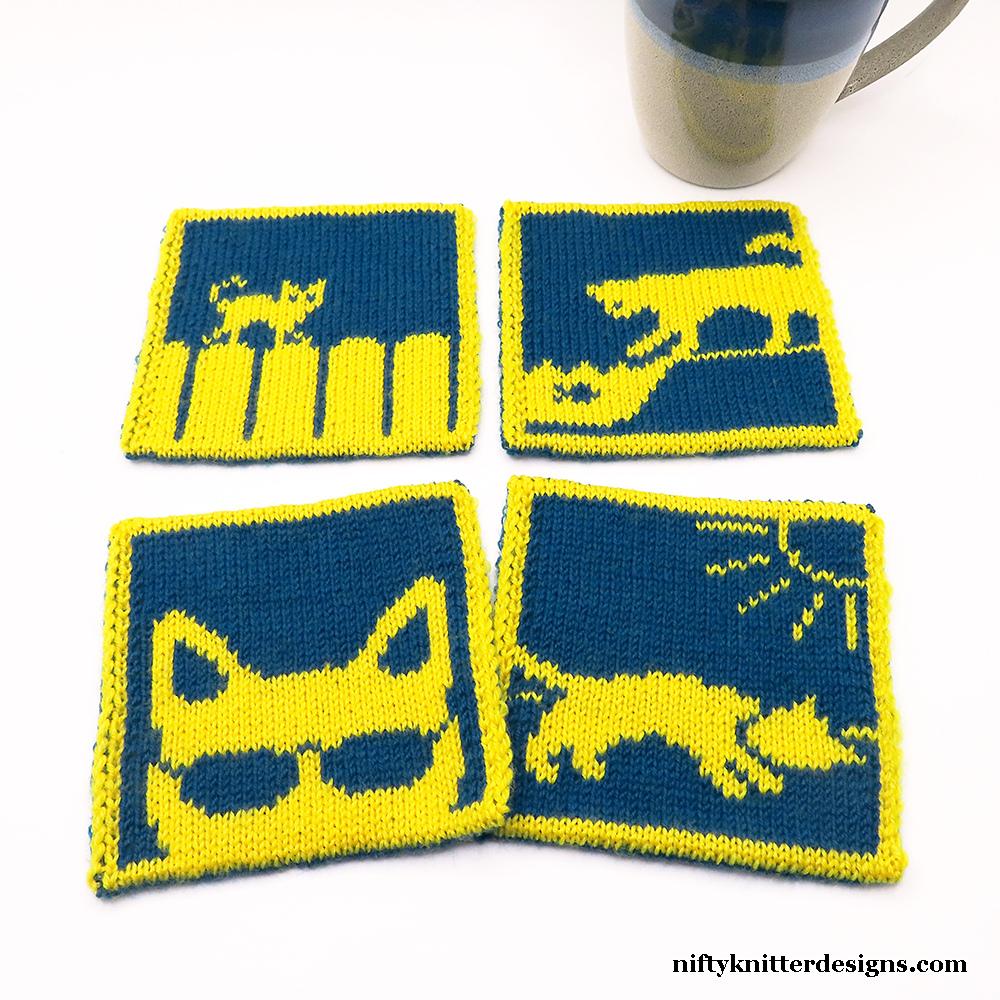 Cats in Summer Coasters