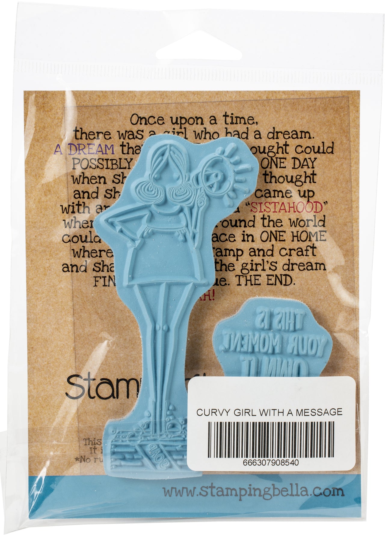 Stamping Bella Cling Stamps - Curvy Girl W/A Message