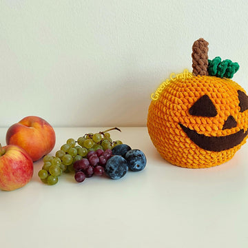 Reversible Halloween Plush Pumpkin Pattern - Plush Toy Crochet Pattern