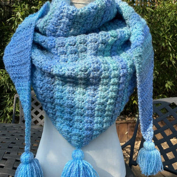 Pebble Beach Side to Side Shawl