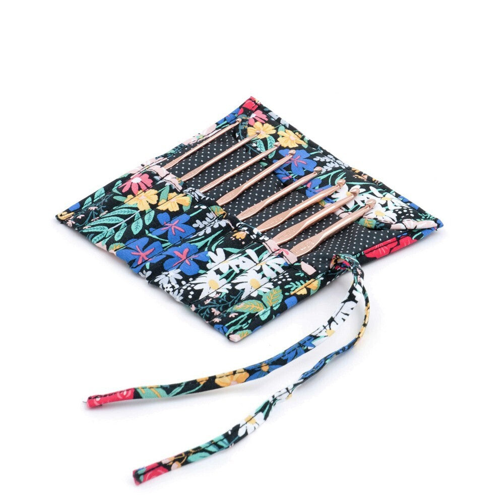 Groves Summertime Crochet Hook Roll with Rose Gold Hooks