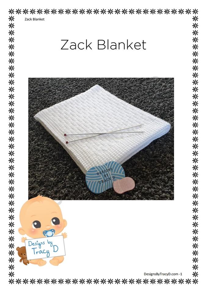 Baby Blanket knitting pattern 'Zack'