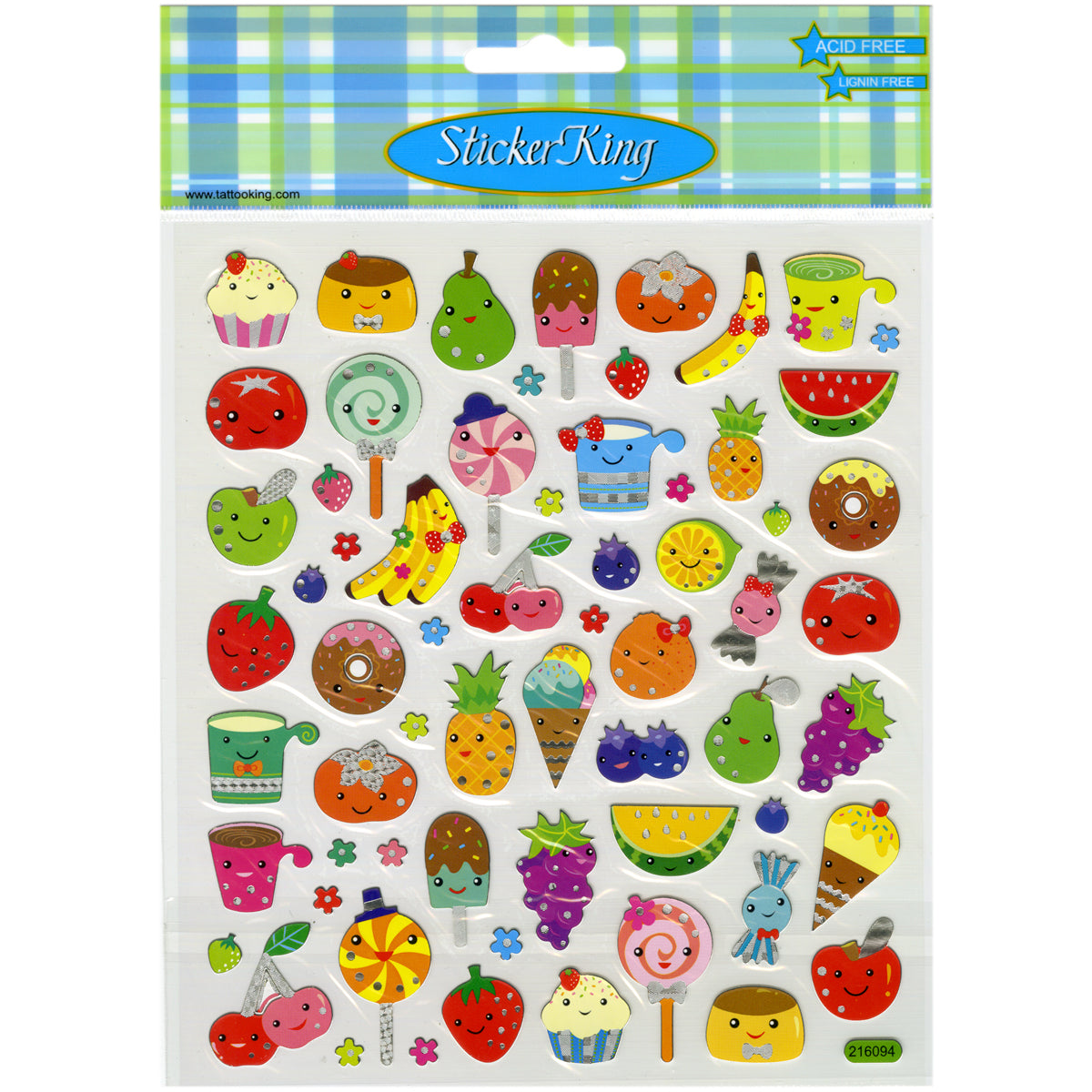 Tattoo King Sticker King Stickers - Fruit Faces