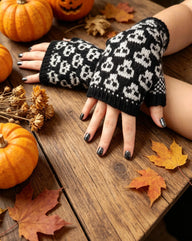 Spooky Halloween Skull Mitts