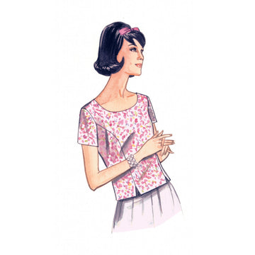 Vogue Misses' Jewel or Scoop-Neck, Princess-Seam Tops V9187 - Sewing Pattern