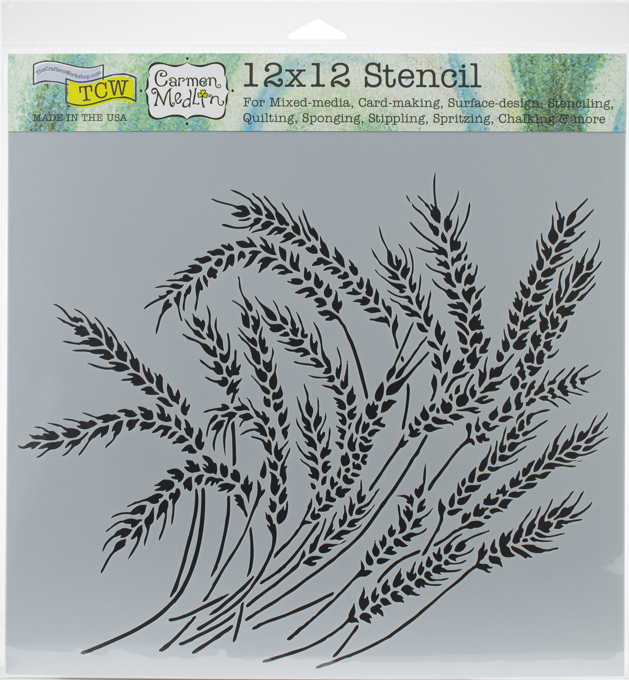 The Crafter's Workshop Crafter's Workshop Template 12"X12" - Wheat Stalks