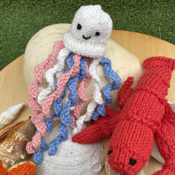 Sea creatures quad knitting pattern