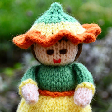 Daffodil Flower Doll Knitting Pattern - Toy Knitting Pattern