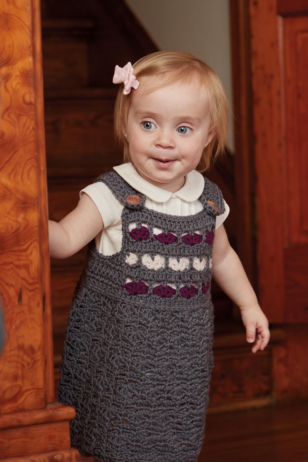 Vintage Baby Crochet Over-All Dress