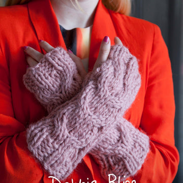 "Rosalyn Handwarmers" - Gloves Knitting Pattern For Women in Debbie Bliss Roma - DBS028
