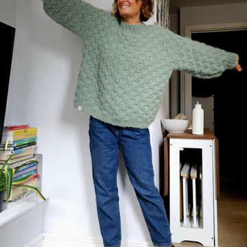 Oversized Basket Weave Sweater