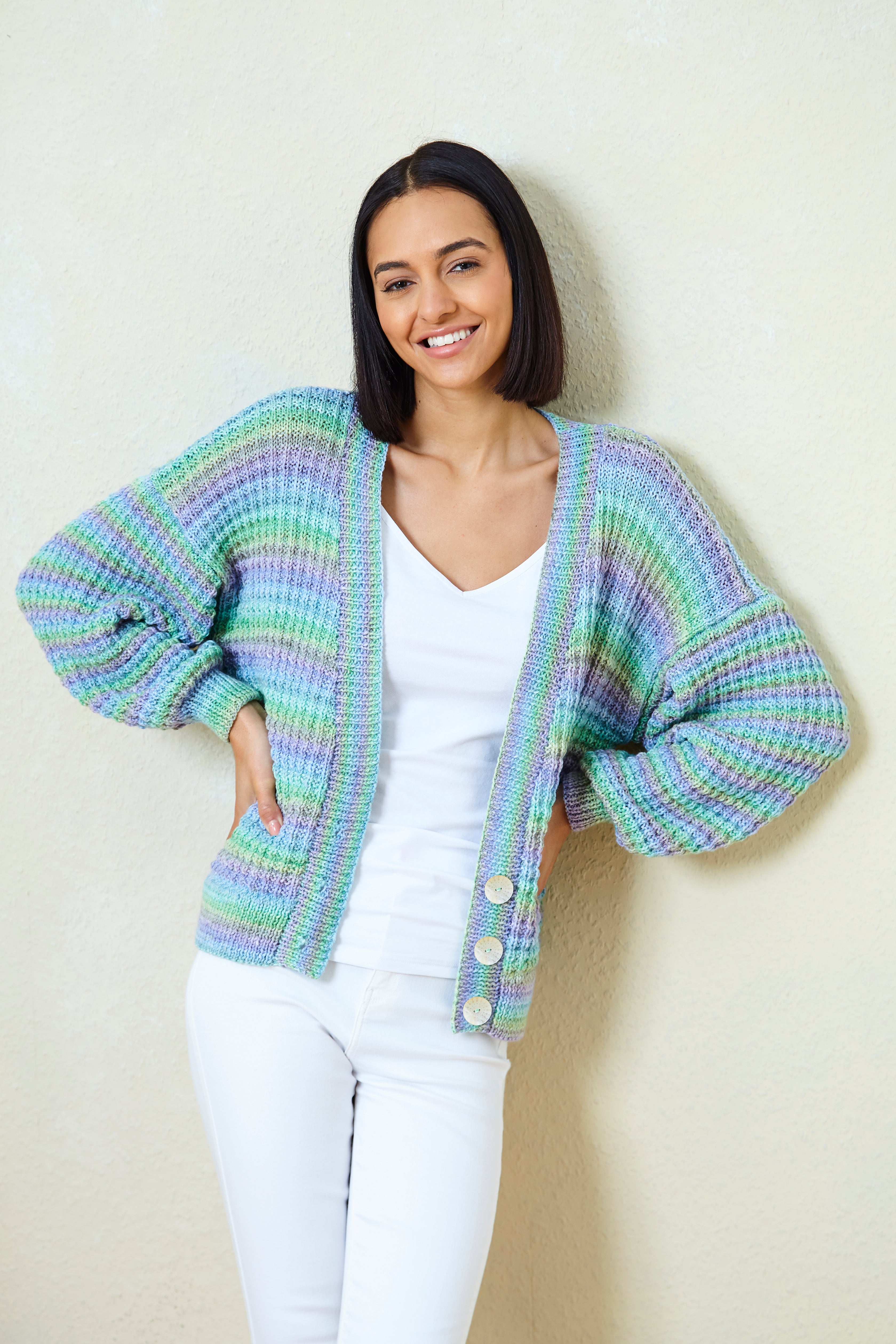 Cardigan and Sweater Knitted in King Cole Beaches DK - 6010 - Leaflet