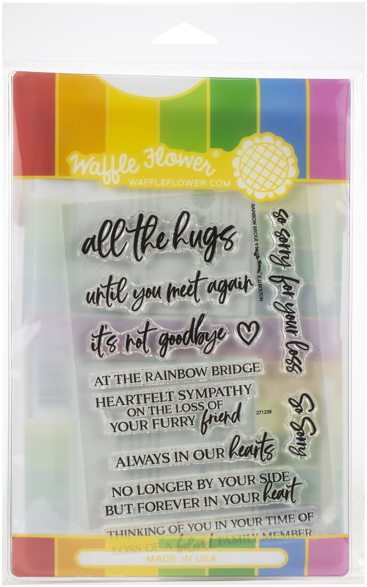 Waffle Flower Crafts Waffle Flower Stamp & Die Set - Rainbow Bridge