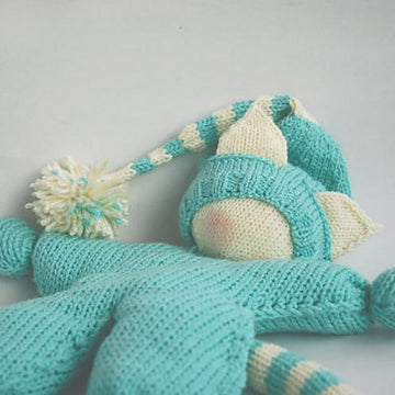 Waldorf knitted Cat doll for small babies
