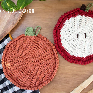 Pumpkin and Apple Potholder